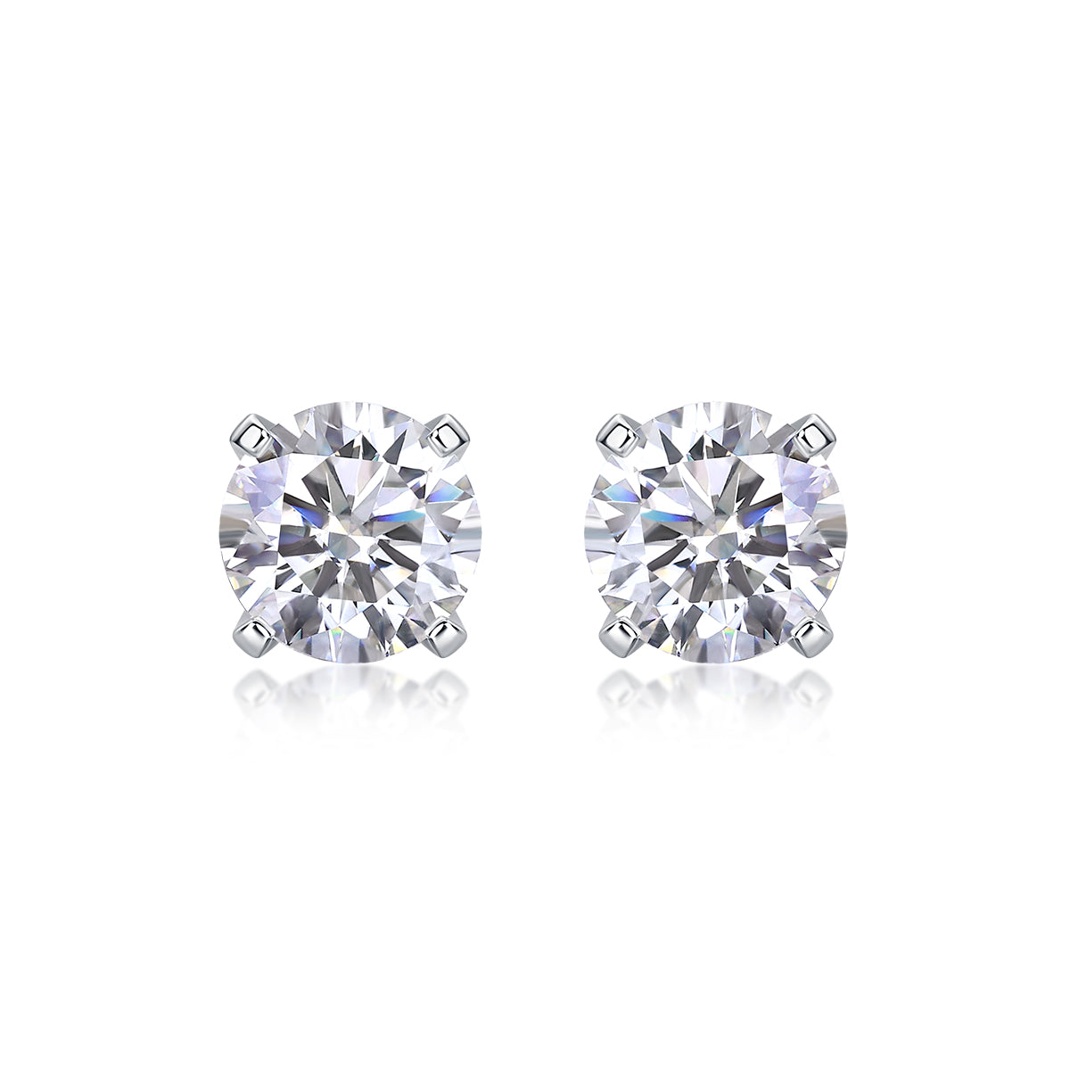 Luxury Moissanite Stud Earrings in S925 Silver