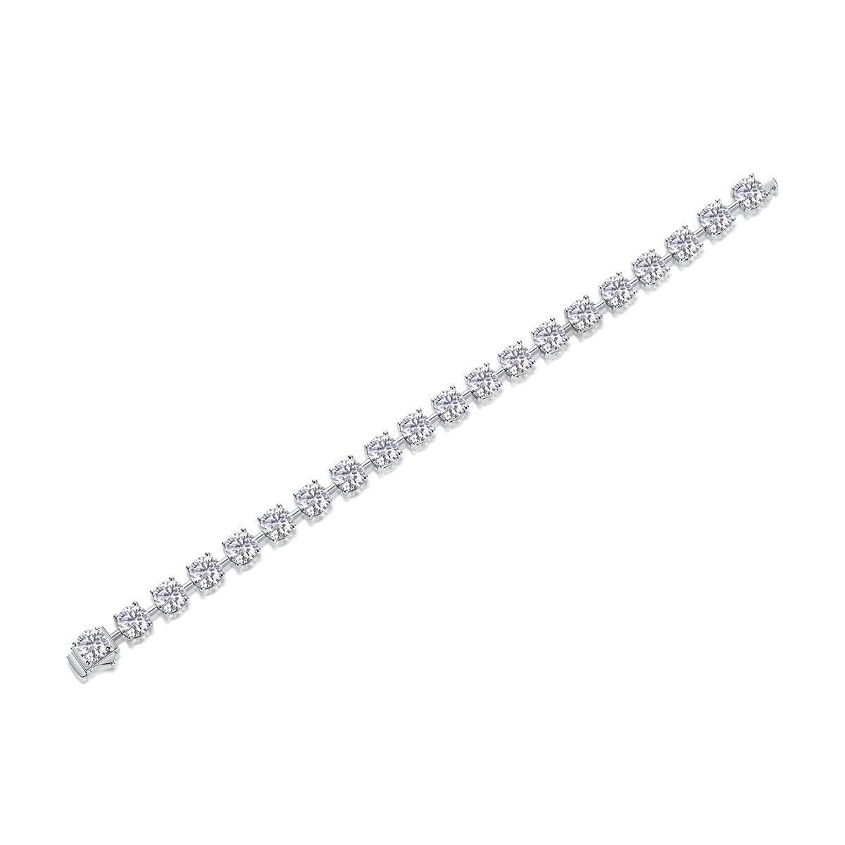 Luxury S925 Silver Moissanite Tennis Bracelet Elegant Sparkling Design