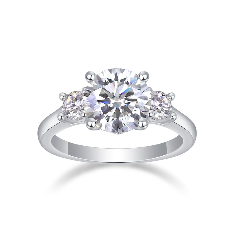 1 Carat Moissanite Silver Ring Luxury Fashion Statement - 6