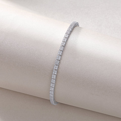 S925 Silver Moissanite Tennis Bracelet Luxurious Fashion Jewelry
