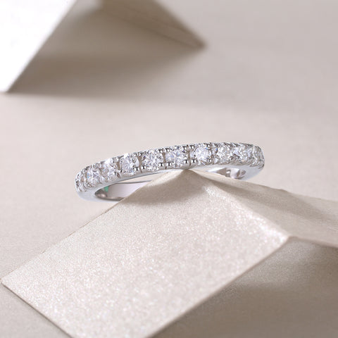 S925 Silver Moissanite Ring Luxury Parallel World Design