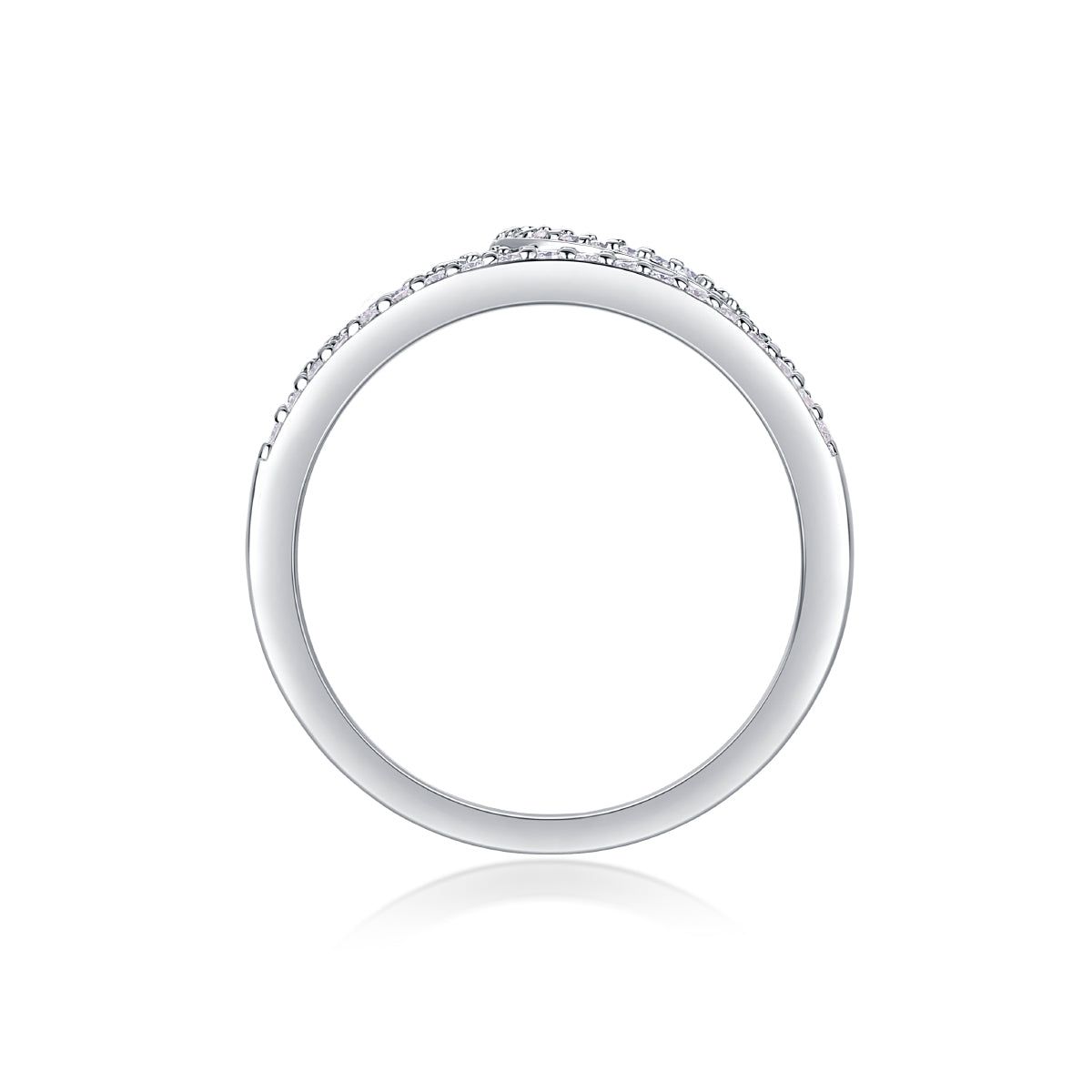 S925 Silver Moissanite Crown Ring Luxury Stylish Design