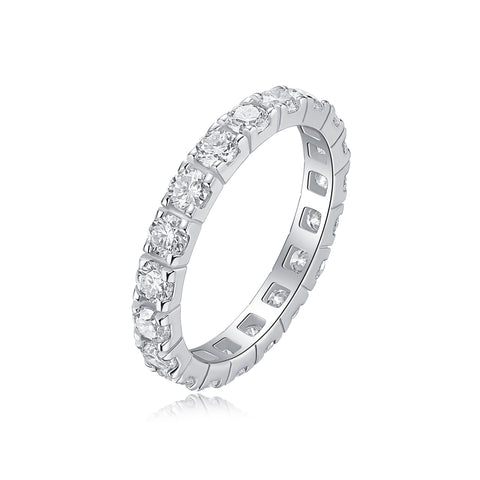 S925 Silver Starry Sky Moissanite Ring Luxury Fashion Jewelry