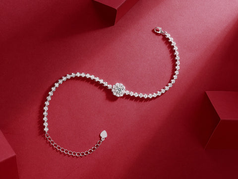 S925 Silver Moissanite Tennis Bracelet Luxury Fashion Jewelry