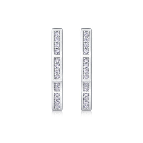 Galaxy Wandering Moissanite Silver Stud Earrings Luxury Fashion Jewelry