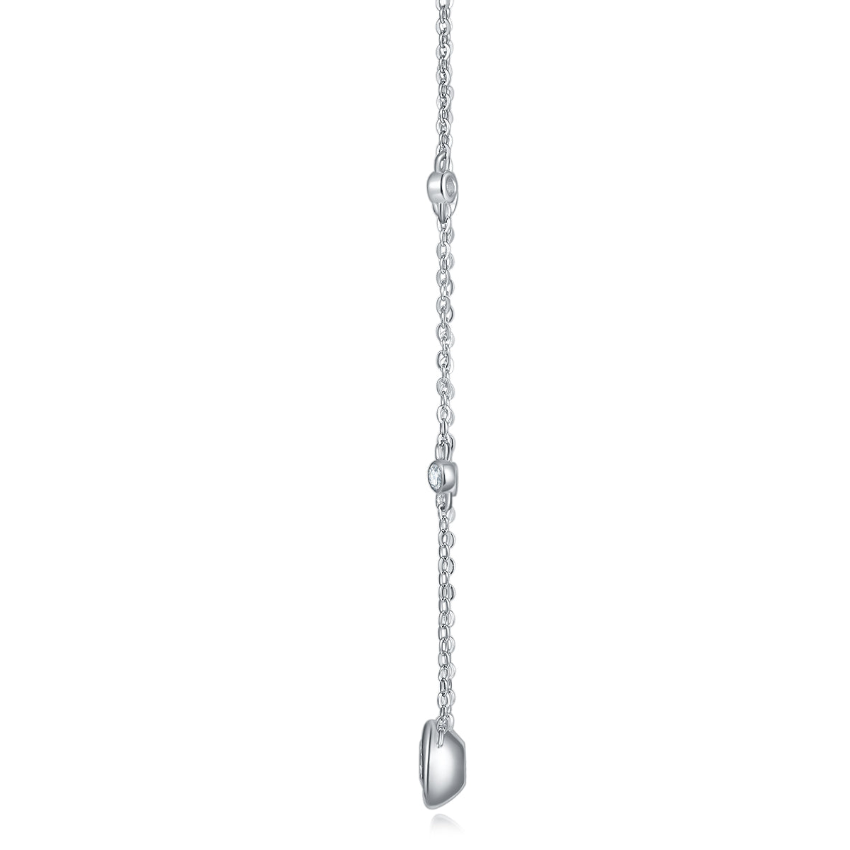 1-Carat Moissanite Pendant Necklace in S925 Sterling Silver with Platinum Plating
