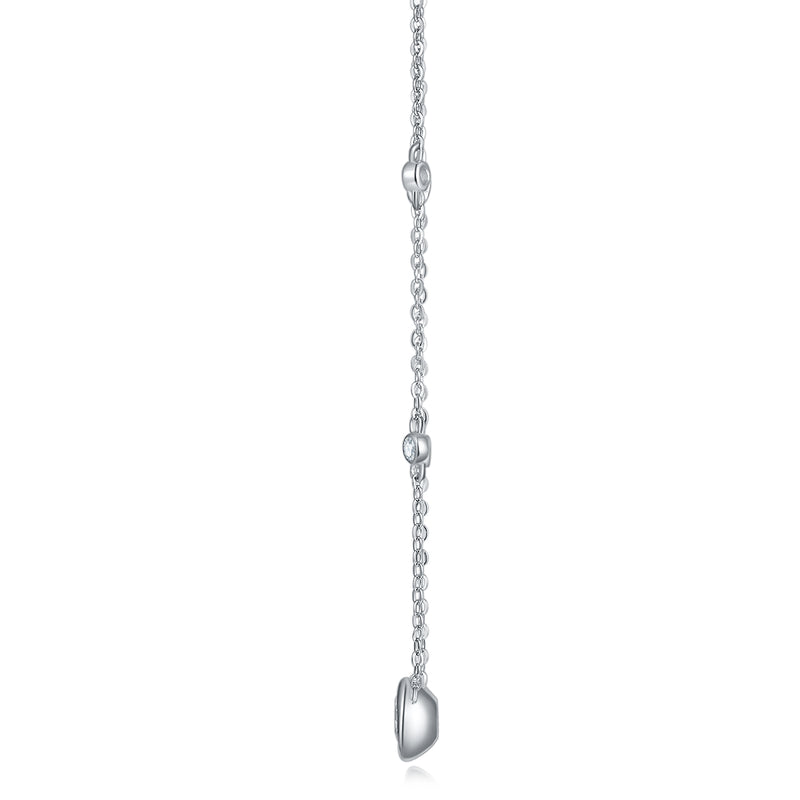 1-Carat Moissanite Pendant Necklace in S925 Sterling Silver with Platinum Plating - 2
