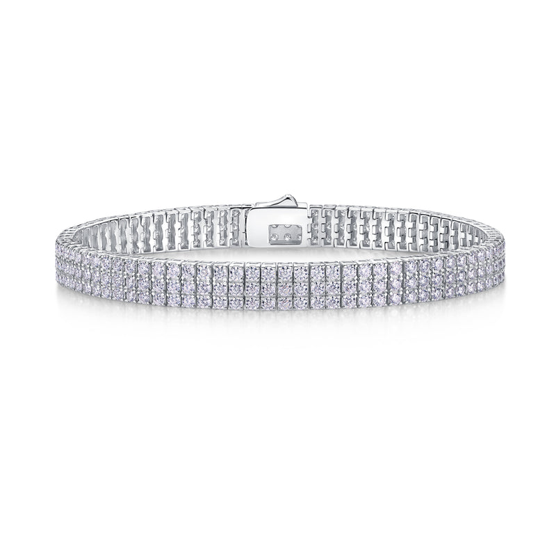 S925 Silver Moissanite Tennis Bracelet 19cm Luxury Sparkling Fine Jewelry - 3