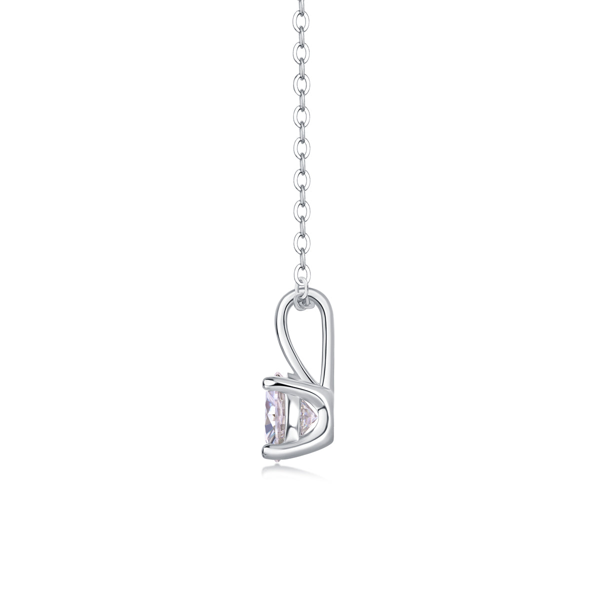 Elegant 1-Carat Moissanite Pendant Necklace in S925 Silver