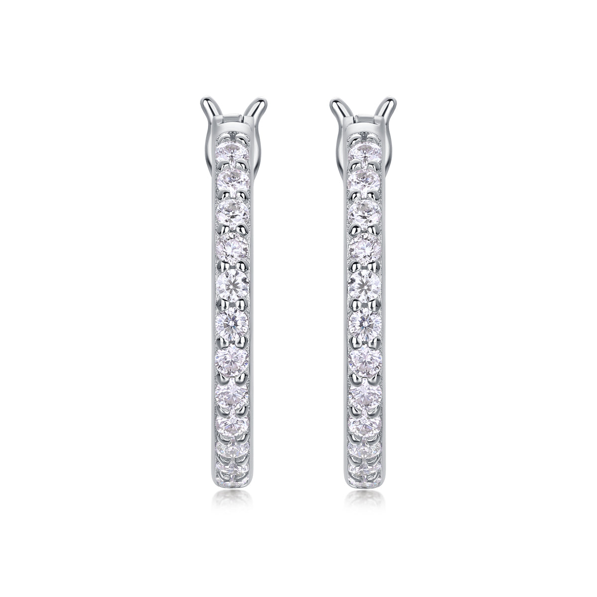 S925 Silver Moissanite Hoop Earrings Luxury Diamond Stud Earrings