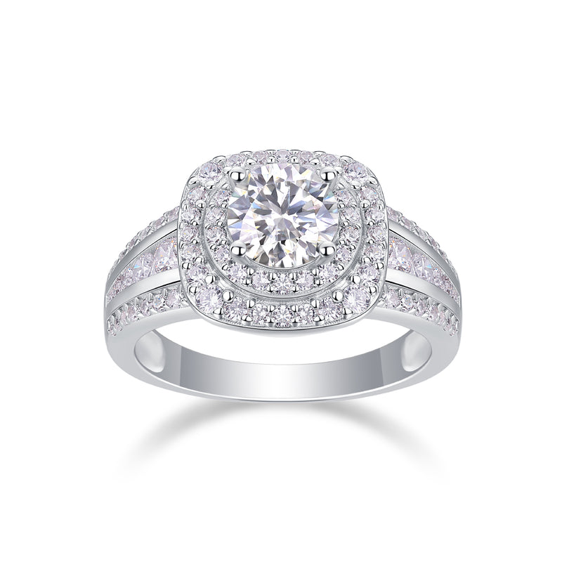 1Starry Sky Crown Moissanite Ring Set in S925 Sterling Silver Elegant Fashion Jewelry - 2