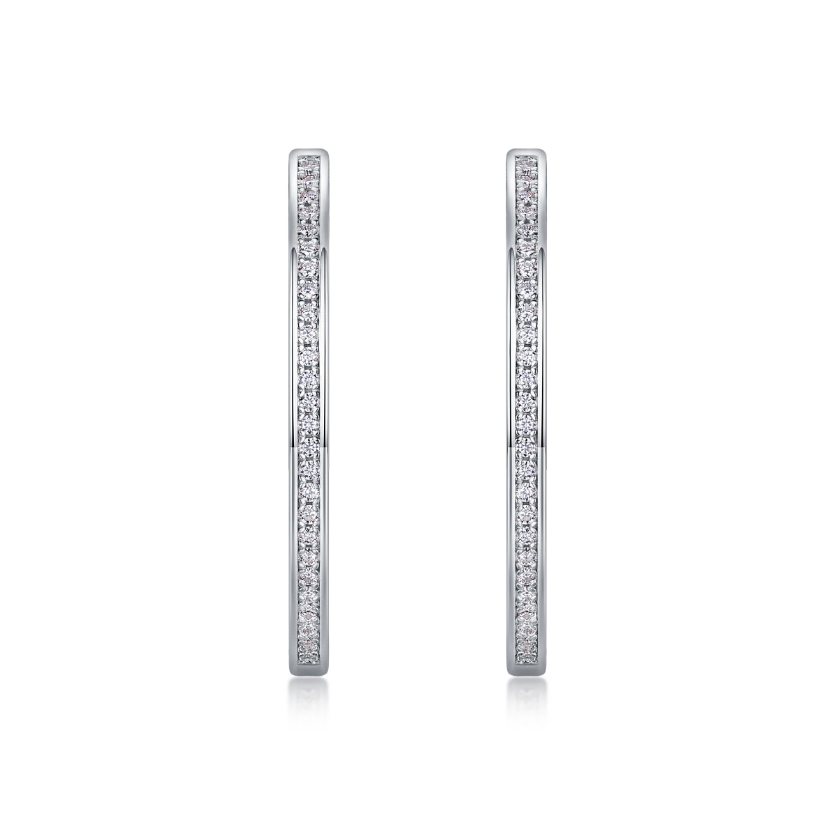 S925 Silver Moissanite Stud Earrings Luxury Fashion Diamond-Inlaid