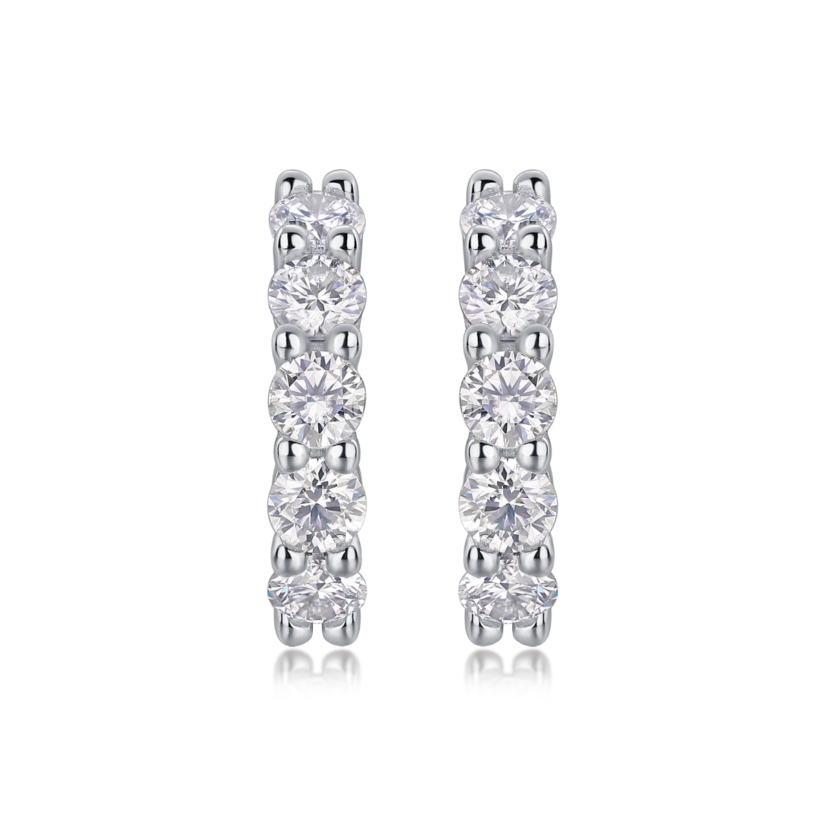 S925 Silver Moissanite Diamond Stud Earrings Luxury Fashion Jewelry