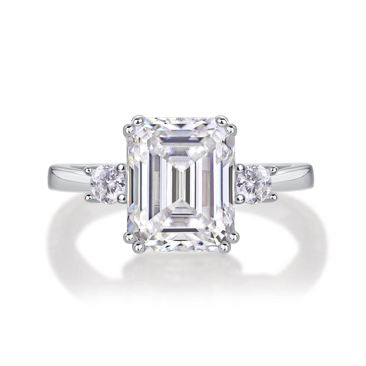 Luxury Moissanite Octagonal Ring in S925 Silver Bridal Jewelry