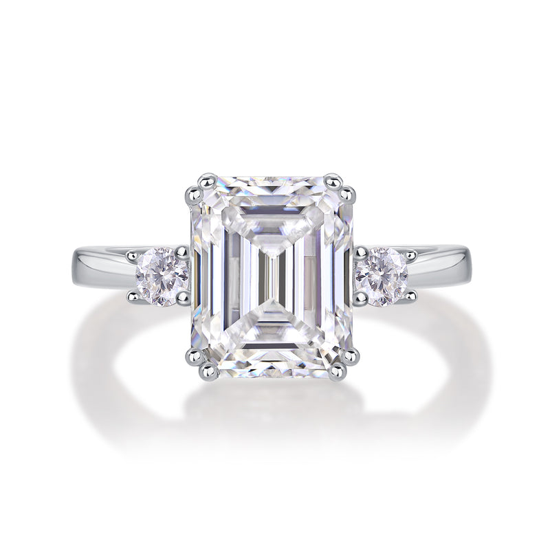 Luxury Moissanite Octagonal Ring in S925 Silver Bridal Jewelry - 3