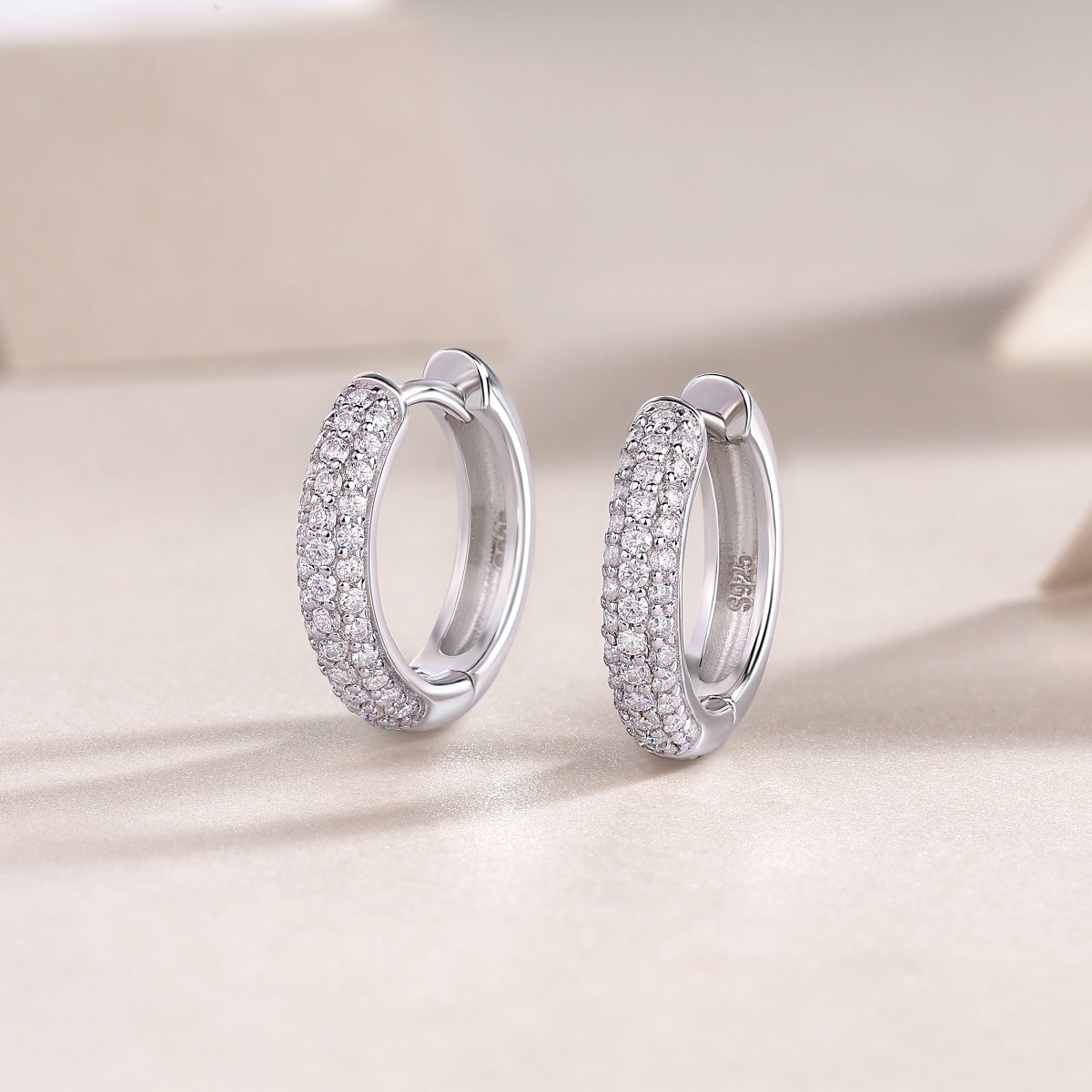 S925 Silver Star Moissanite Stud Earrings Luxury Fashion Jewelry