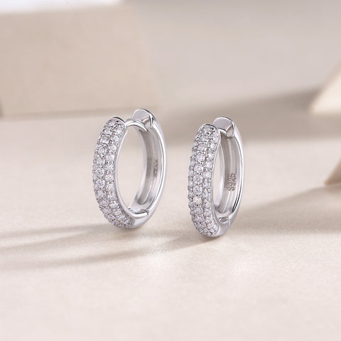 S925 Silver Star Moissanite Stud Earrings Luxury Fashion Jewelry