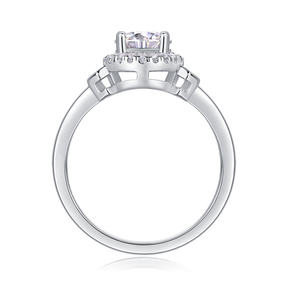 S925 Silver Moissanite Large Diamond Ring Luxury Fashion Design