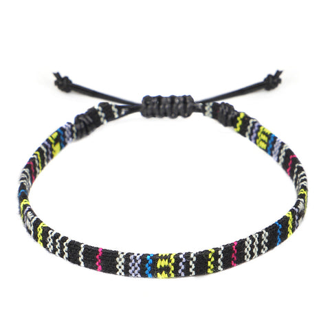 Bohemian Hand Woven Rainbow Color Cloth Anklet