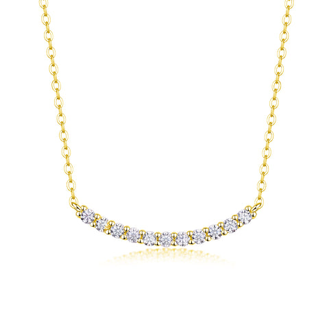 S925 Sterling Silver Moissanite Pendant Necklace Set Elegant Minimalist Design