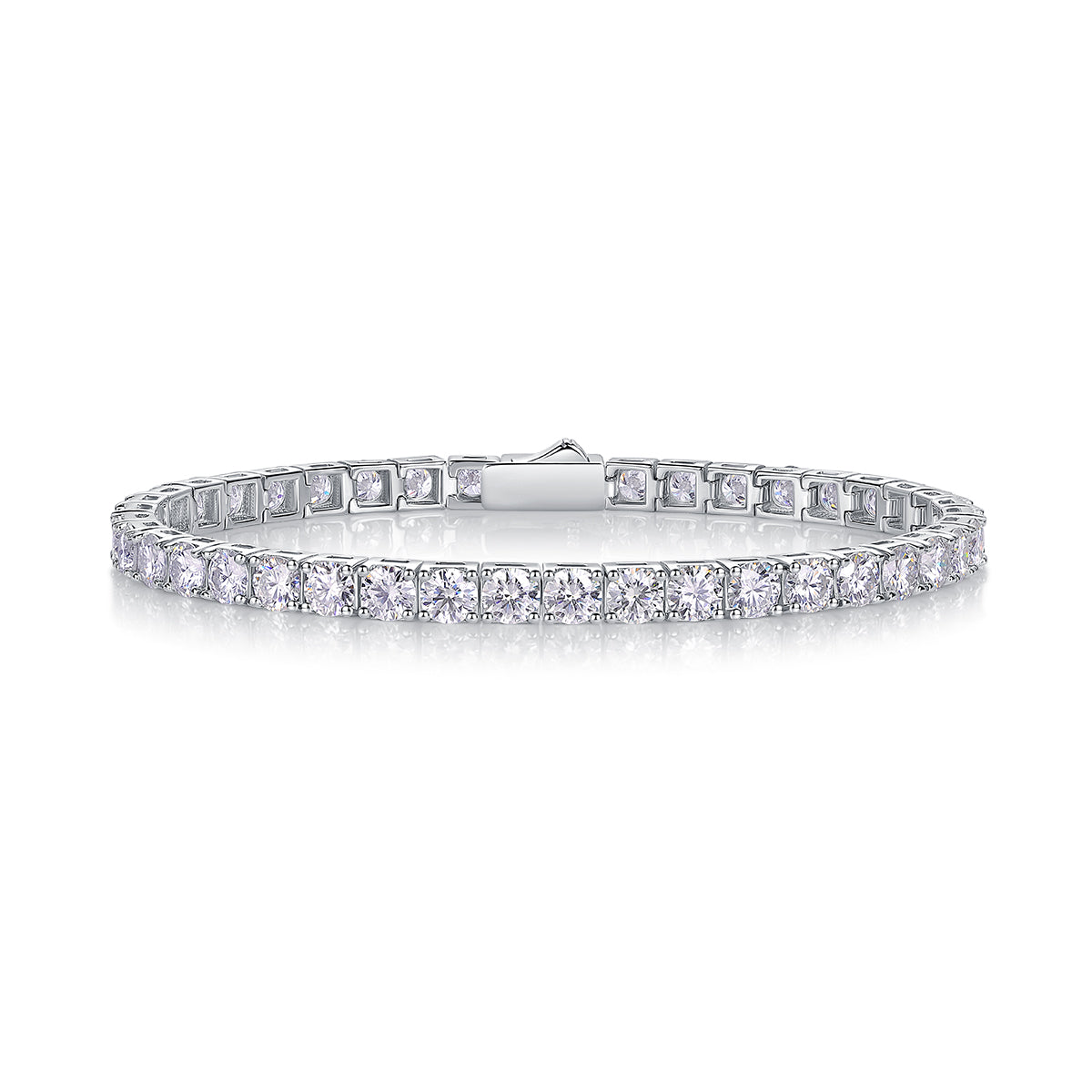 Luxury S925 Silver Moissanite Tennis Bracelet 16.5cm