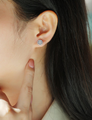 1Cosmic Conjecture S925 Sterling Silver Moissanite Stud Earrings