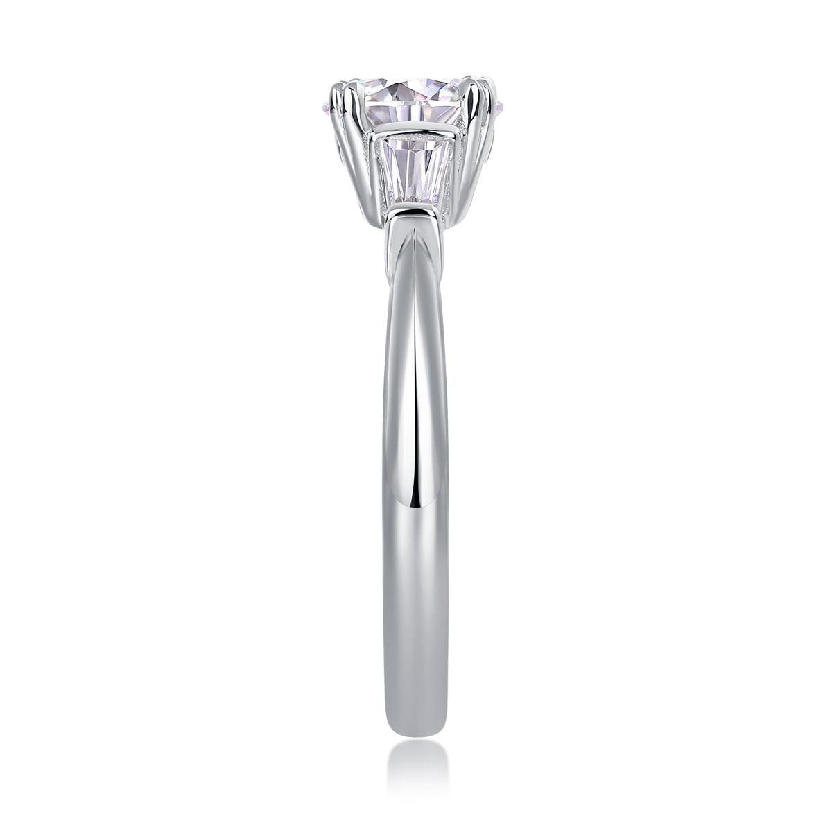 Classic Moissanite Wedding Ring Set in S925 Silver