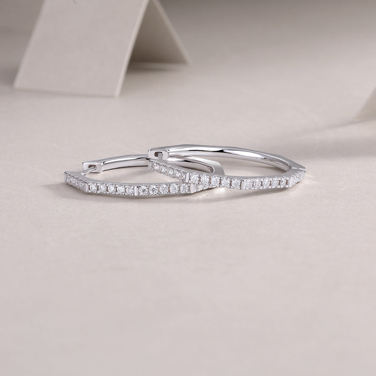 Modern Star Moissanite Earrings Set in S925 Sterling Silver