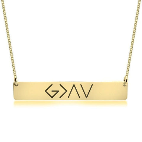Minimalist Horizontal Bar Pendant Necklace for Women