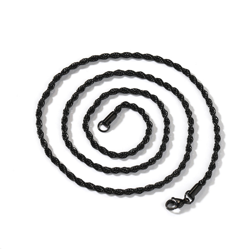 Stainless Steel Twisted Rope Chain Bracelet Minimalist Unisex Design - 3
