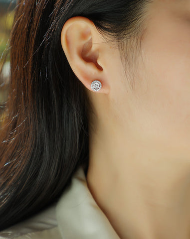 1Cosmic Conjecture S925 Sterling Silver Moissanite Stud Earrings