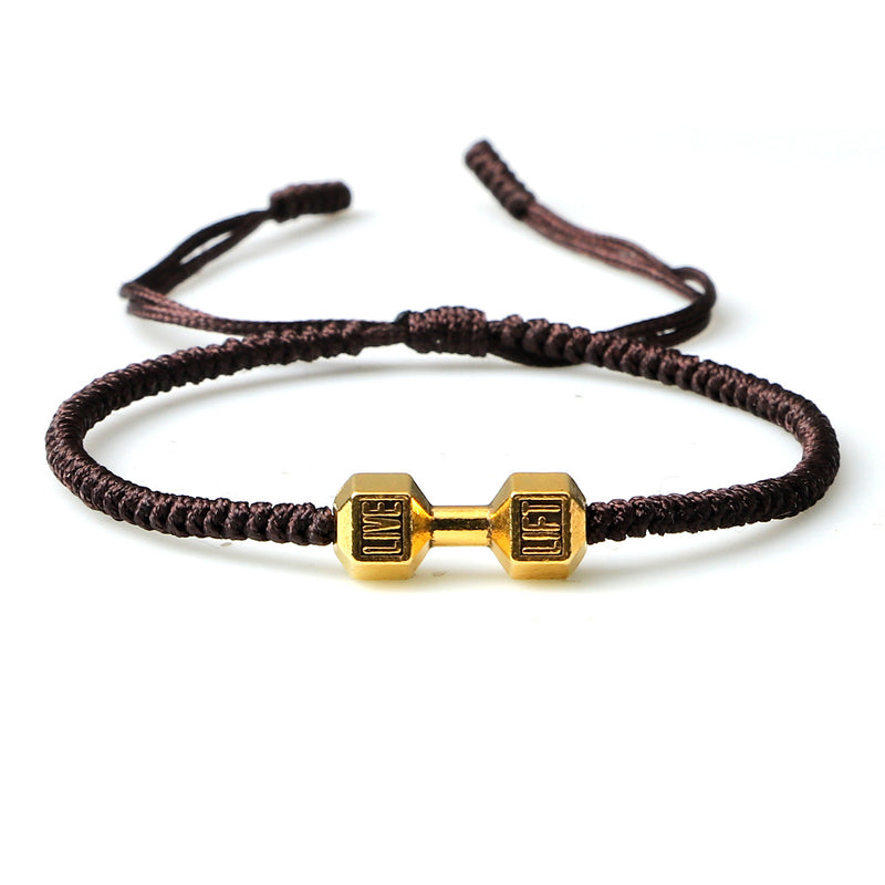 Originality Woven Alloy Dumbbell Bracelet for Everyday Wear - 12