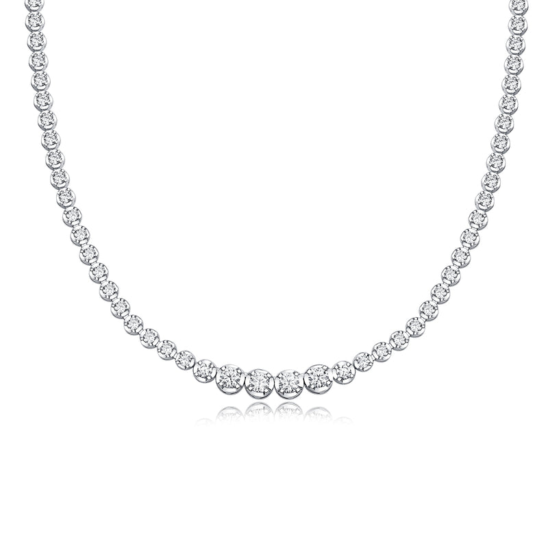 Luxurious Moissanite Pendant Necklace Set in S925 Silver - 3