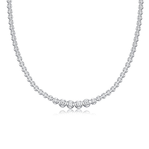 Luxurious Moissanite Pendant Necklace Set in S925 Silver