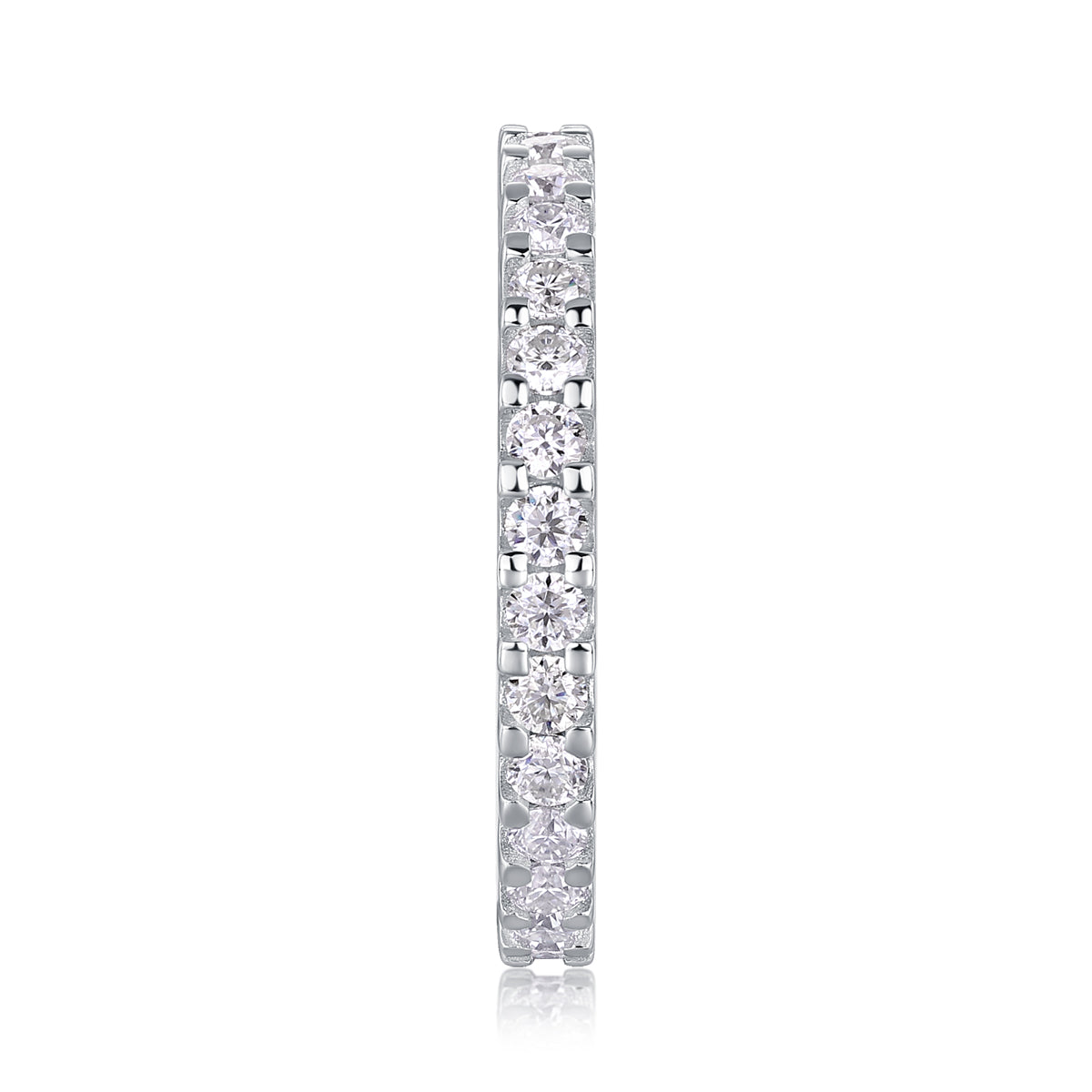 1Wish Moissanite Silver Ring Luxury Fashion Band