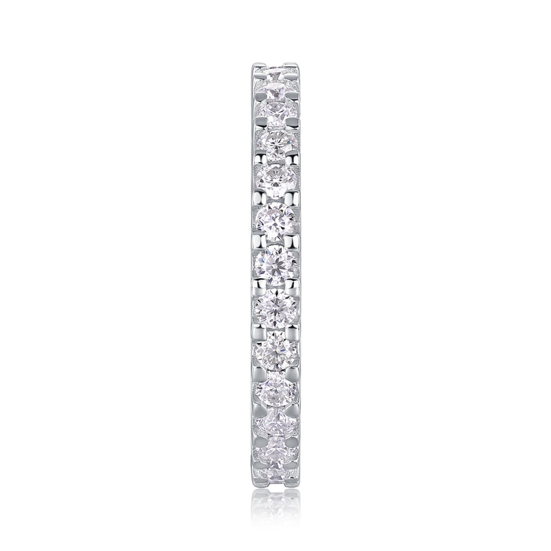 1Wish Moissanite Silver Ring Slim Luxury Band - 1