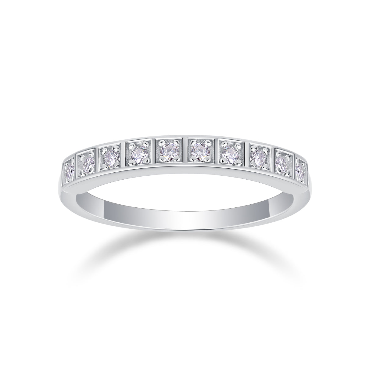 S925 Silver Moissanite Ring Luxury Fashion New