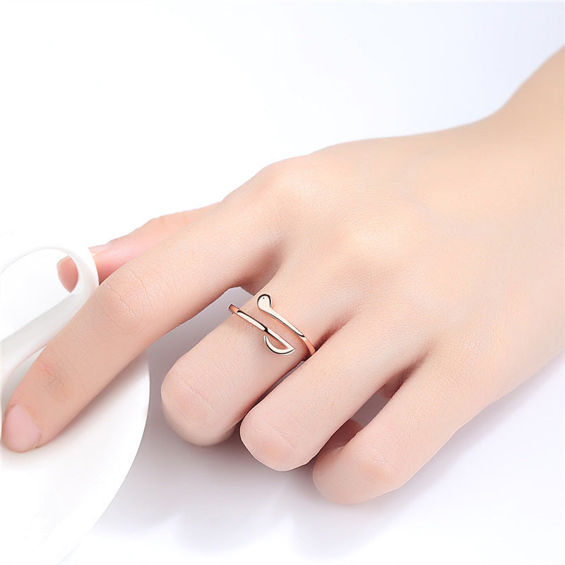 Adjustable Copper Music Note Rings for Women - 1