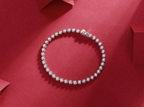 S925 Silver Moissanite Tennis Bracelet Elegant Modern Design