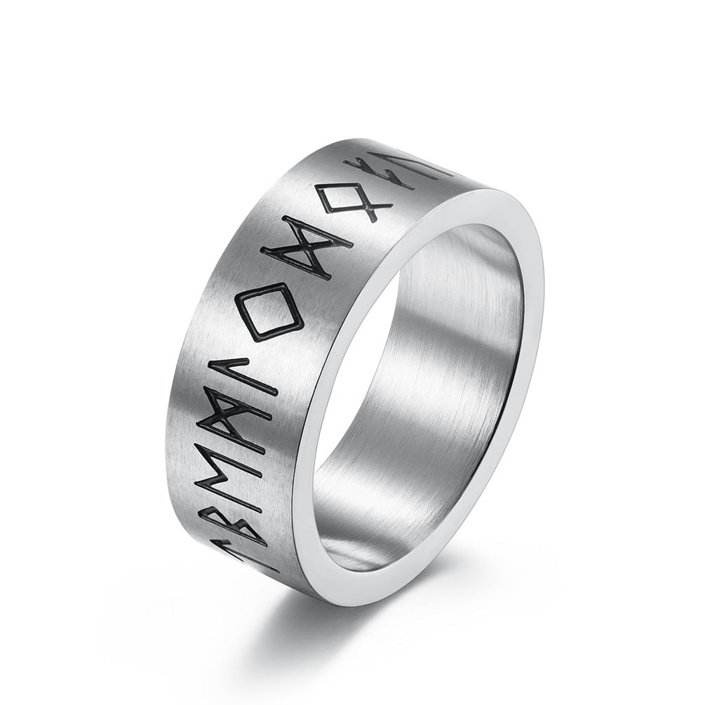 Matte Brushed Titanium Steel Ring Unisex Minimalist Style