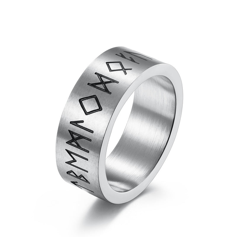 Matte Brushed Titanium Steel Ring Unisex Minimalist Style - 5