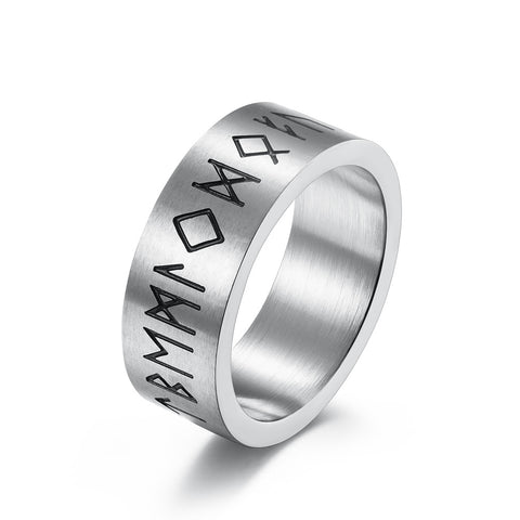 Matte Brushed Titanium Steel Ring Unisex Minimalist Style