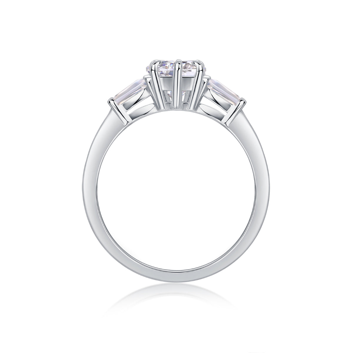 Heart-Shaped Moissanite Silver Ring S925 Luxury Fine Jewelry