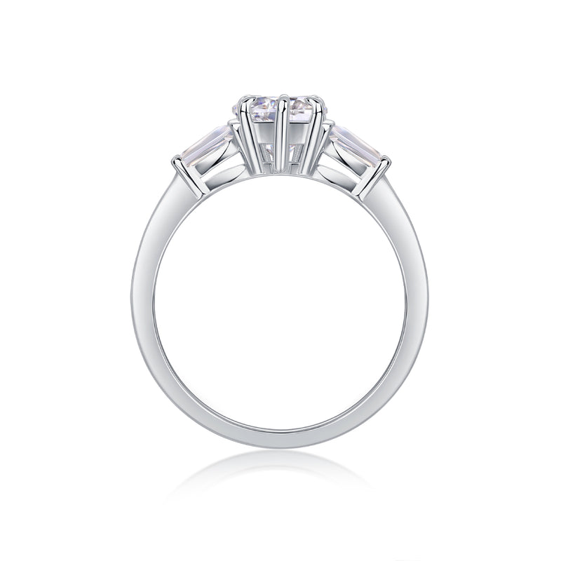 Heart-Shaped Moissanite Silver Ring S925 Luxury Fine Jewelry - 5