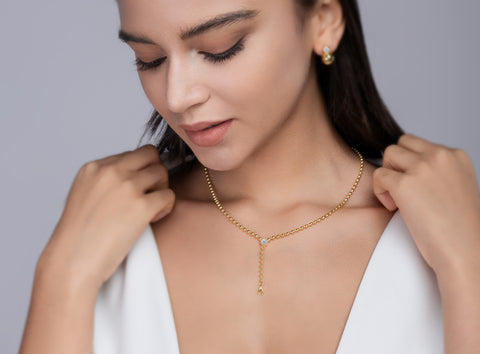 1Time Interlaced Moissanite Necklace Pendant Set S925 Sterling Silver Gold Plated Modern Elegant
