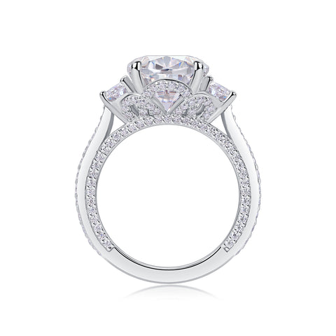 1Crown Of Radiance Moissanite S925 Sterling Silver Ring with Oval Cut