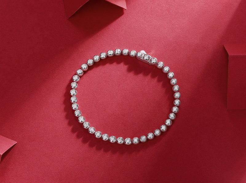 S925 Silver Moissanite Tennis Bracelet Elegant Luxury Design