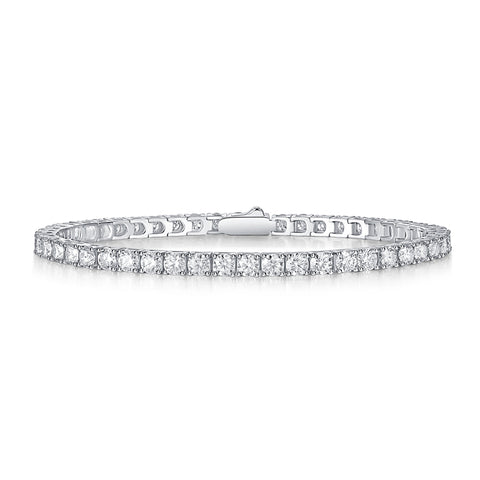 Luxury S925 Silver Moissanite Tennis Bracelet Elegant Sparkling Design