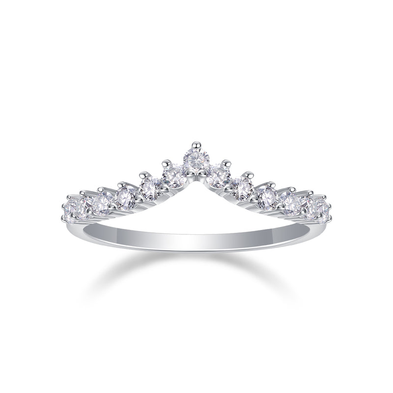 Luxury Moissanite Silver Crown Ring Elegant S925 Fine Jewelry - 2