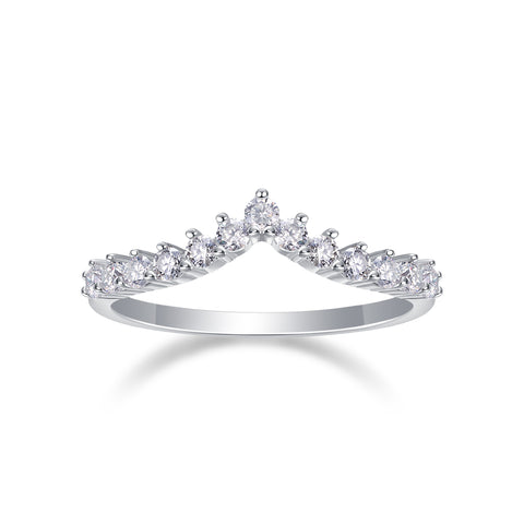 Luxury Moissanite Silver Crown Ring Elegant S925 Fine Jewelry